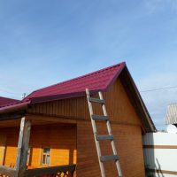 монтаж металлочерепицы на баню